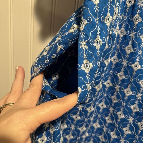 Rhode Target Blue Eyelet Mini Dress Size XL - Picture 4 of 8